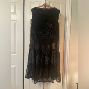 Velvet and Lace Hot Topic Maxi Skirt